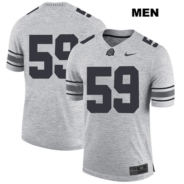 Ohio State Buckeyes Men's Isaiah Prince #59 Gray Authentic Nike No Name College NCAA Stitched Football Jersey RG19X52WV